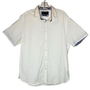 Cactus Man Ricky Singh White Short Sleeve Polo Shirt Size XL Slim Fit